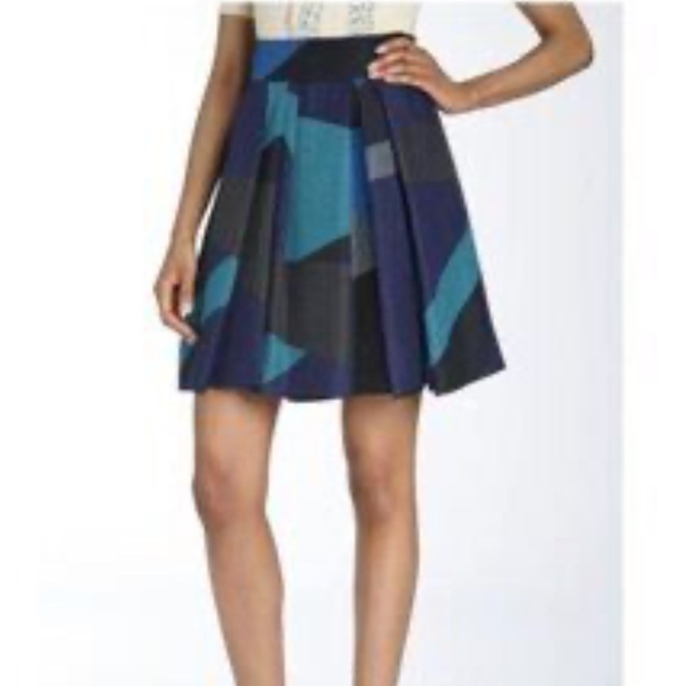 Marc by Marc Jacobs Silk Twilight Blue Skater Skirt Mini Short